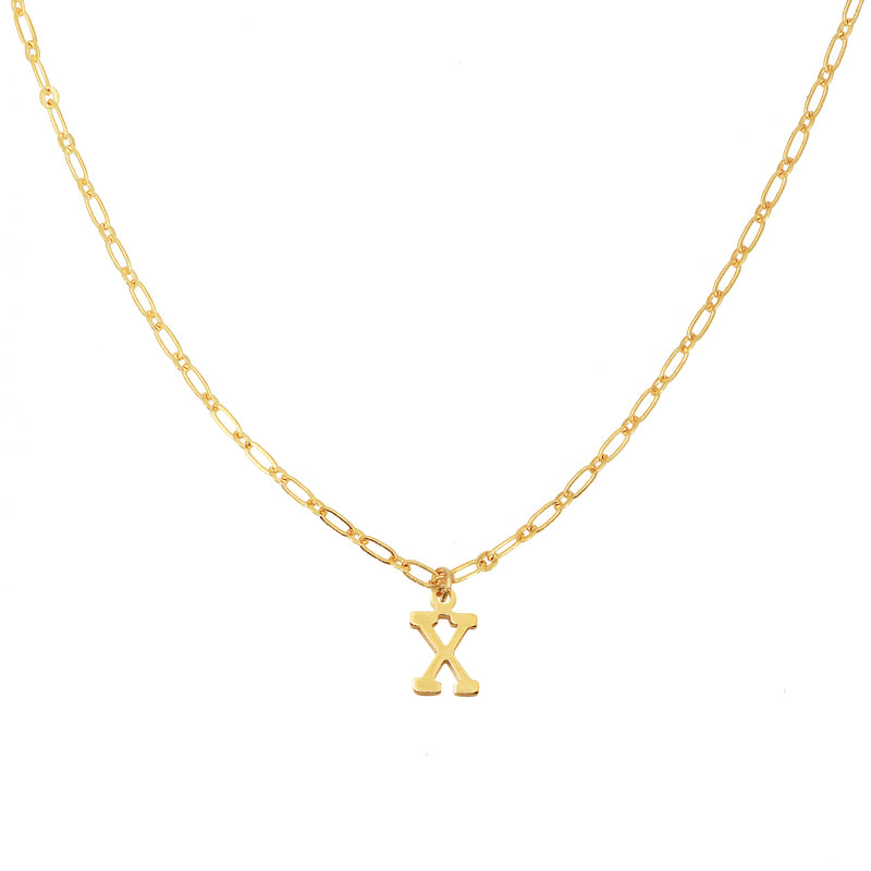 Collier Alphab Et X - Or