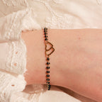 Bracelet Double Heart - Or & Noir