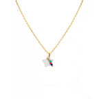 Collier Charms Etoile Nacre Multico - Or & Blanc