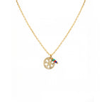 Collier Flora Multico - Or & Multicolor