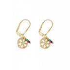Boucles D'Oreilles Flora Multico - Or & Multicolor