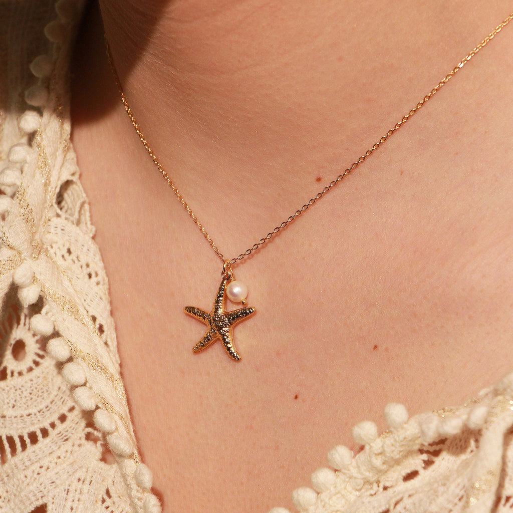 Collier Starfish - Or & Perle