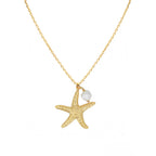 Collier Starfish - Or & Perle