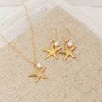 Boucles D'Oreilles Starfish - Or & Perle