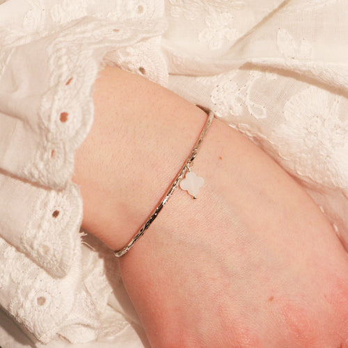 Jonc  Fleur - Argenté