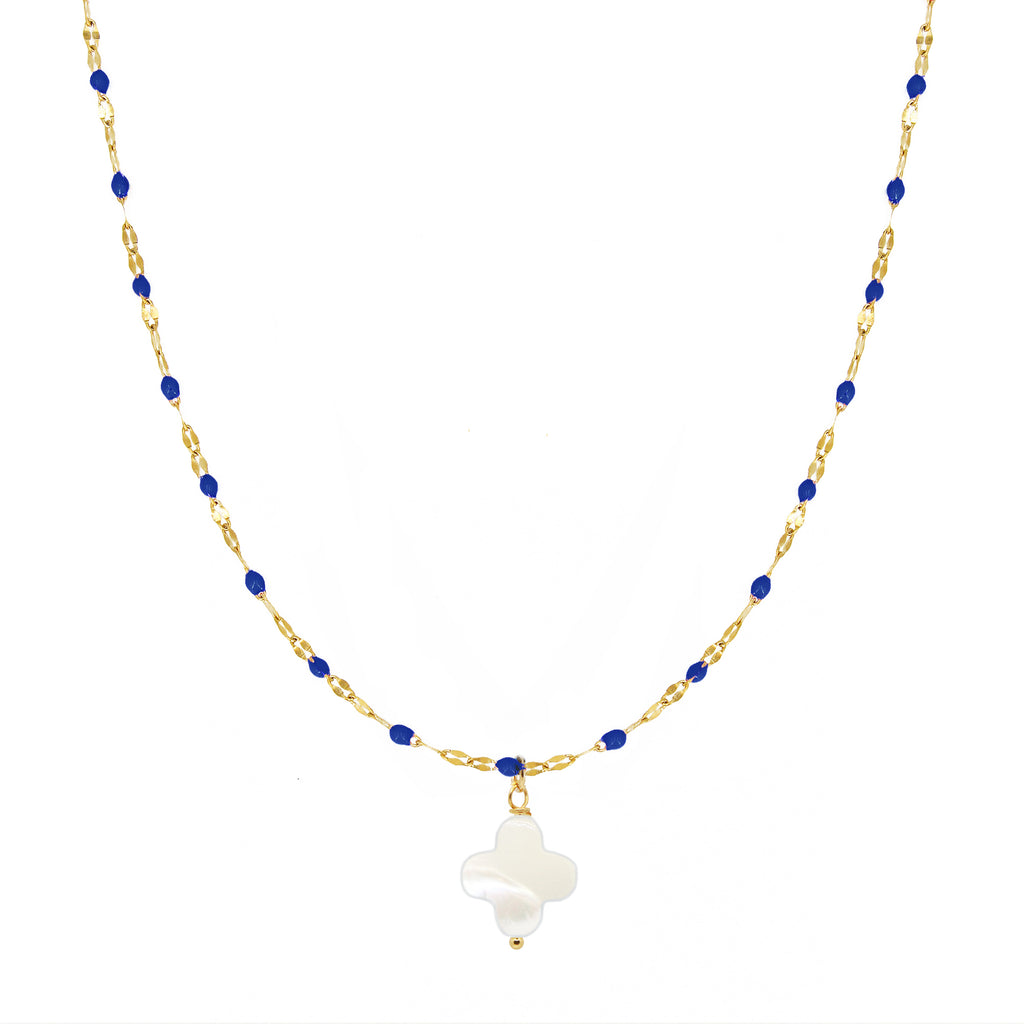 Collier Alena - Or & Bleu