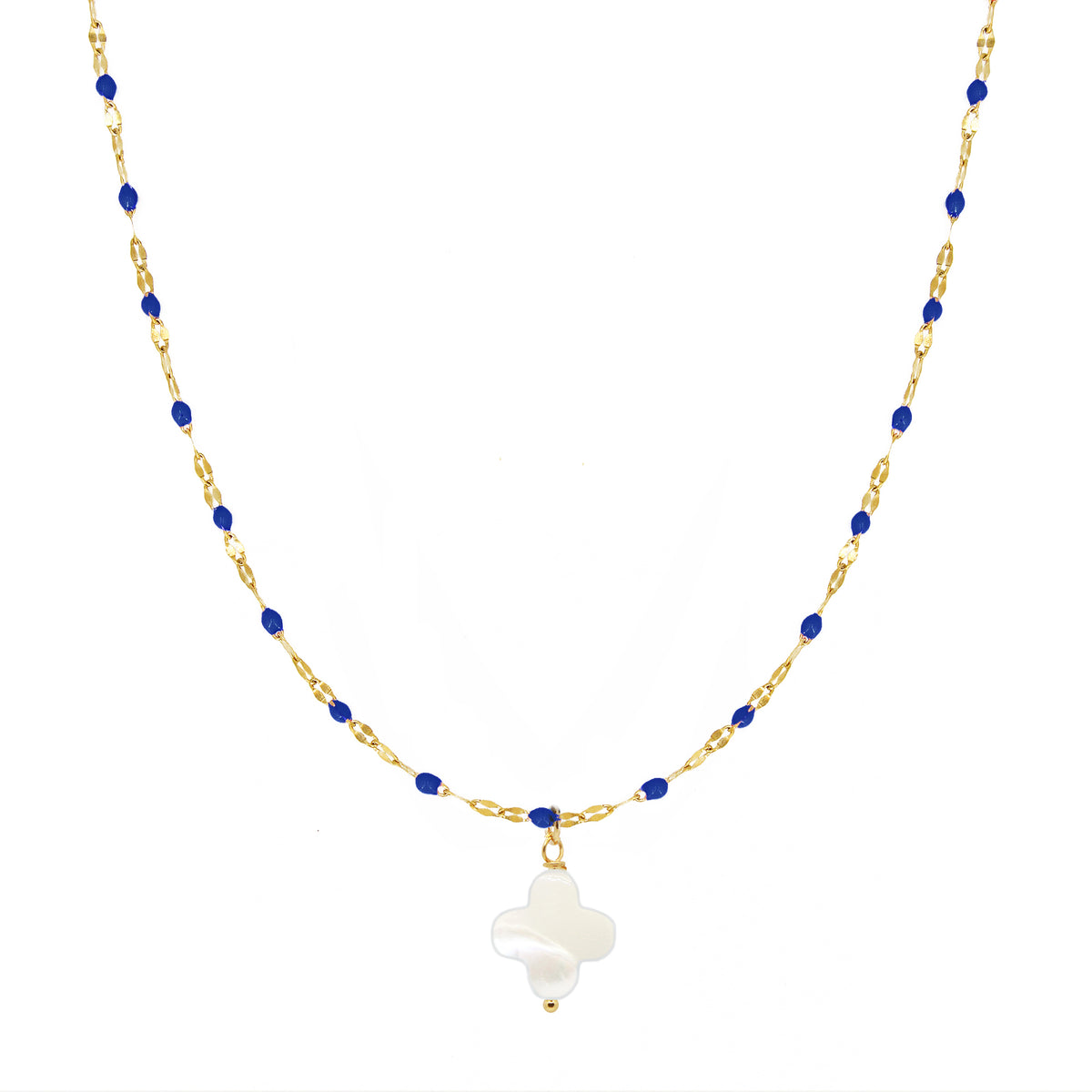 Collier Alena - Or & Bleu