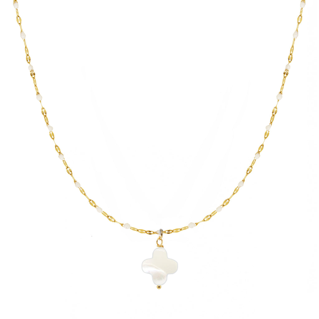 Collier Alena - Or & Blanc