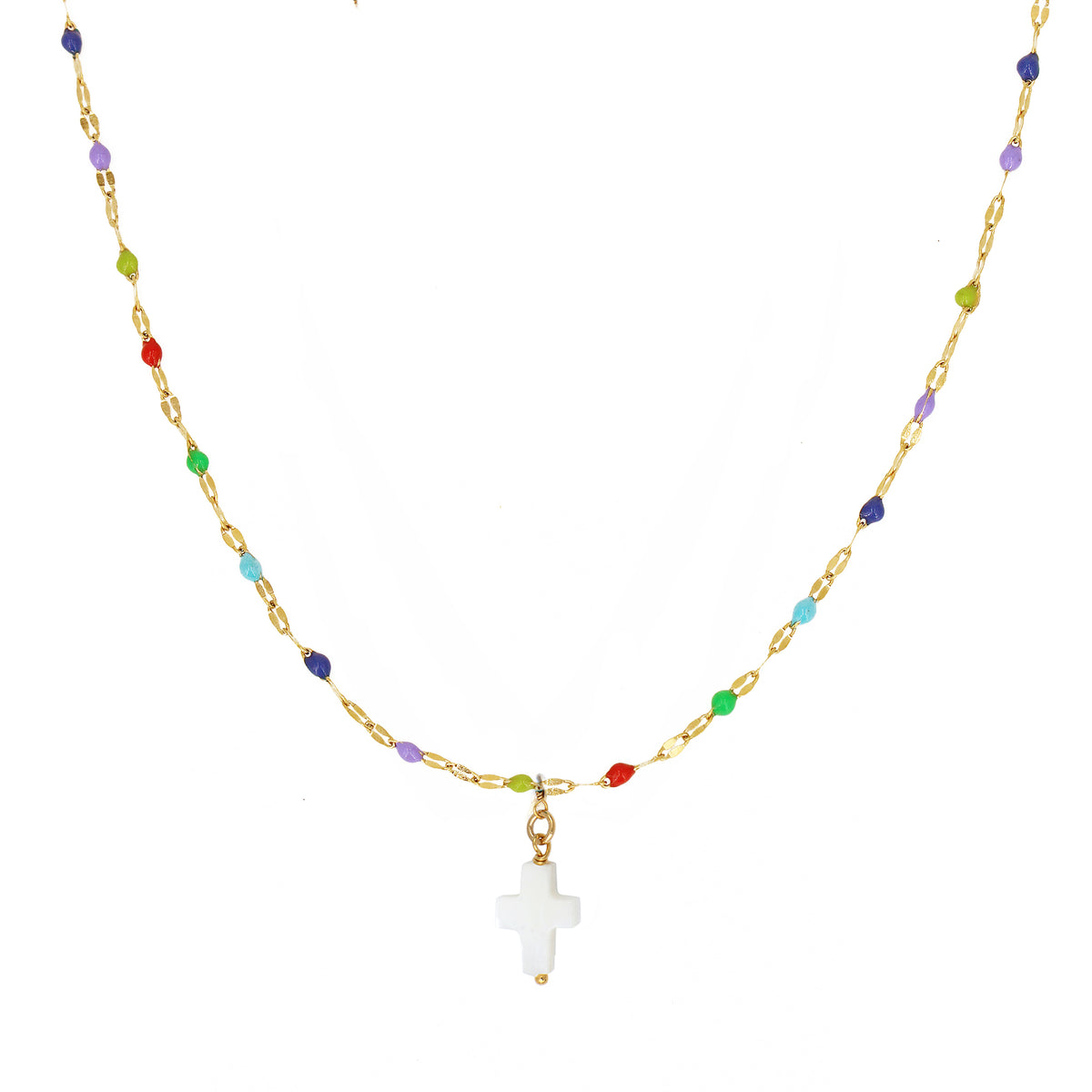 Collier Cross Multicio - Or & Multico