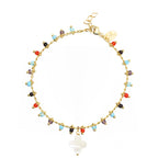 Bracelet Boho Mulicolor Trefle - Or & Multicolor