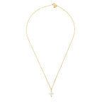 Collier White Cross - Or & Blanc
