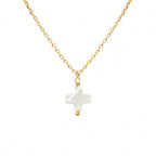 Collier White Cross - Or & Blanc