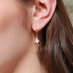 Boucles D'Oreilles Kamala Noir / Rouge - Or & Noir-Rouge