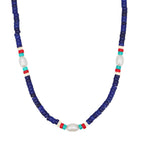 Collier Califormia - Or & Bleu