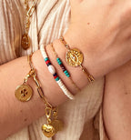 Bracelet Califormia - Or & Blanc