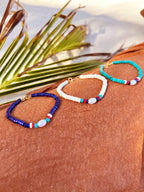 Bracelet Califormia Bleu Marine - Or & Bleu