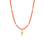 Collier Color Shark - Or & Corail