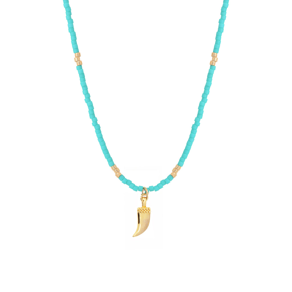 Collier Color Shark Turqoise - Or & Turquoise