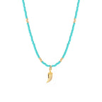 Collier Color Shark Turqoise - Or & Turquoise