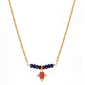 Collier Tiana - Or & Tourmaline Rose