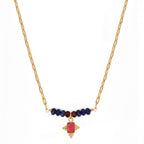 Collier Tiana - Or & Tourmaline Rose