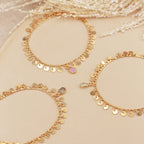 Bracelet Simran - Or & Calcedoine Aqua