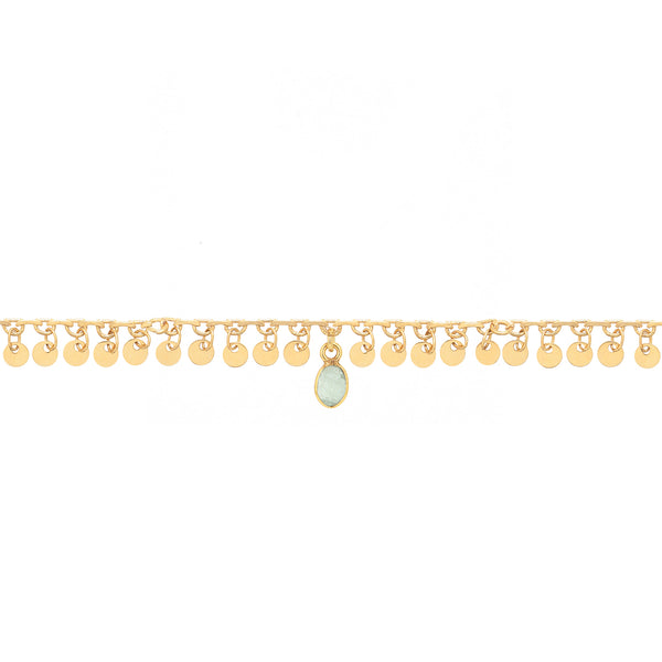 Bracelet Simran - Or & Calcedoine Aqua