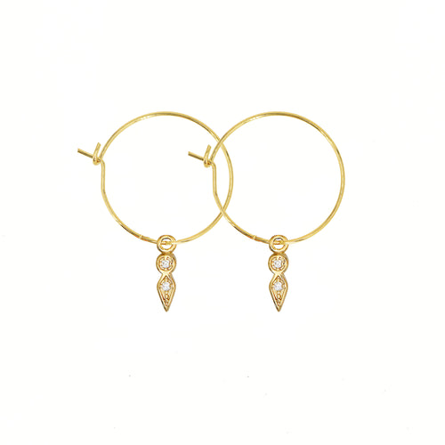 Mini Boucles D'Oreilles Créoles Gouttes Or - Or