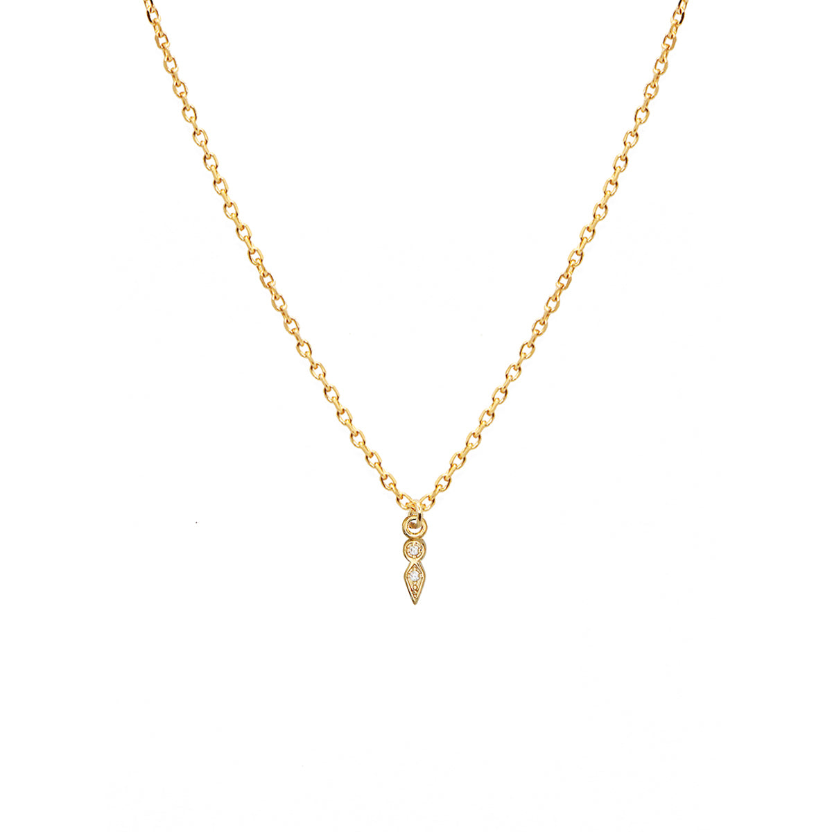 Collier Lily Goutte - Or & Zirconium