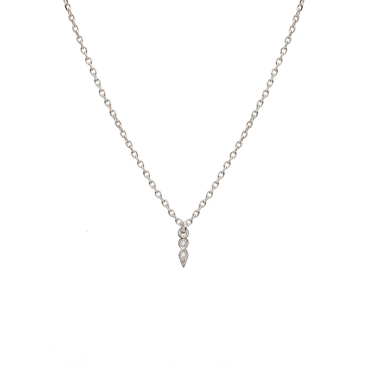 Collier Lily Goutte - Argent & Zirconium