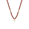 Collier Capri Lune - Or & Marron