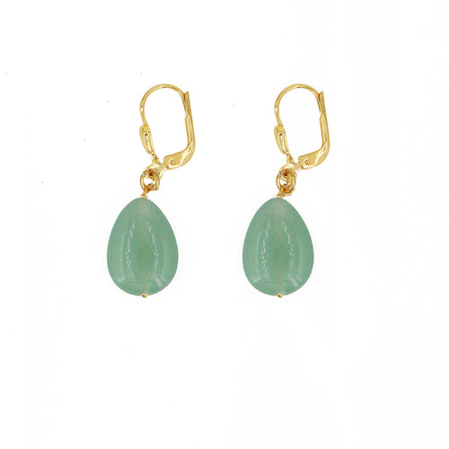 Boucles D'Oreilles Aqua Verdi - Or / Aventurine