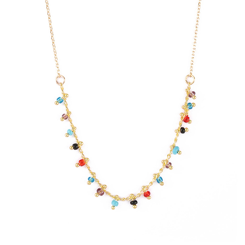 Collier Gypsy - Or & Multicolor