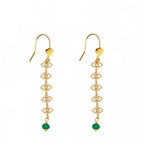 Bo Eyes Agate Vert - Or & Agate Verte
