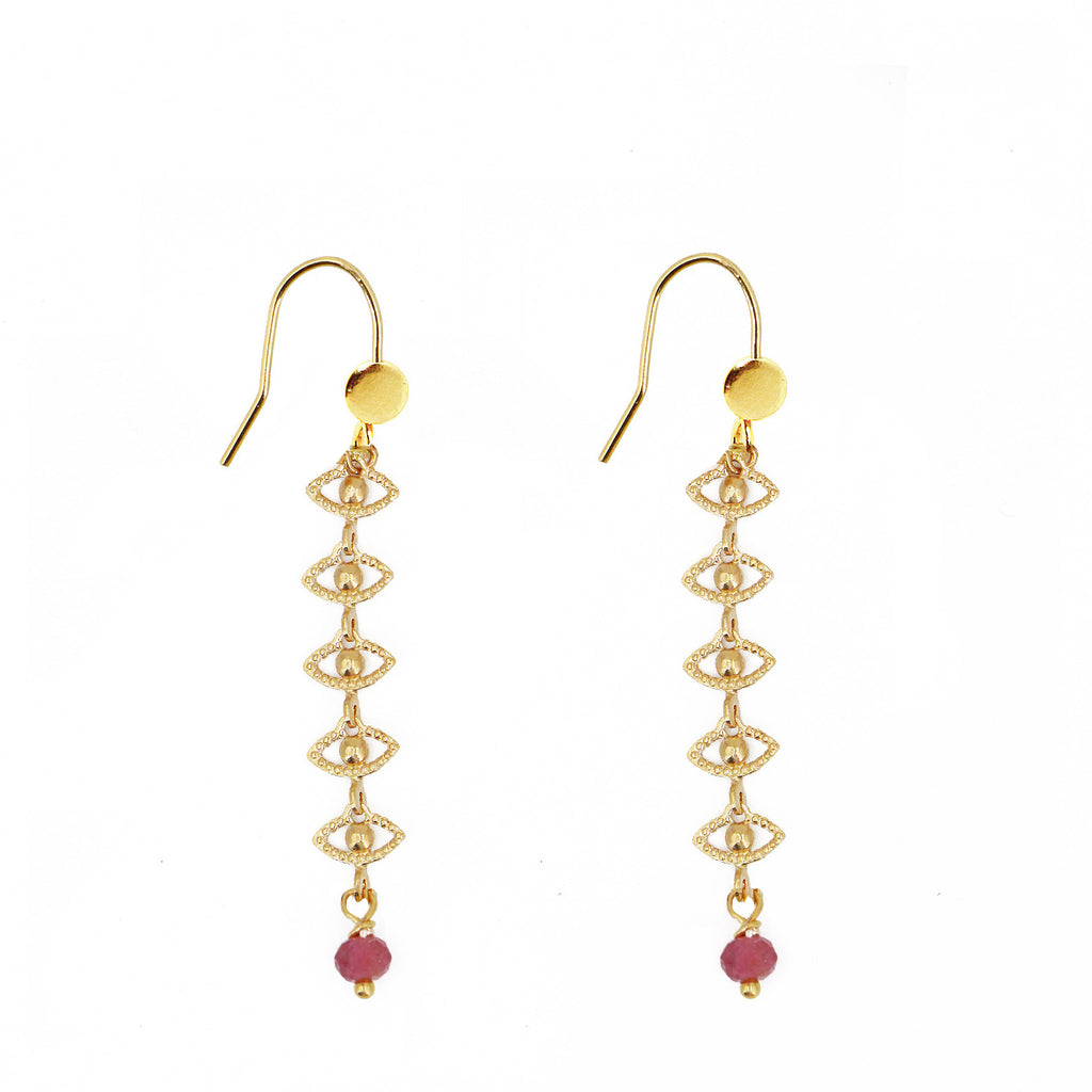 Bo Eyes - Or & Tourmaline Rose