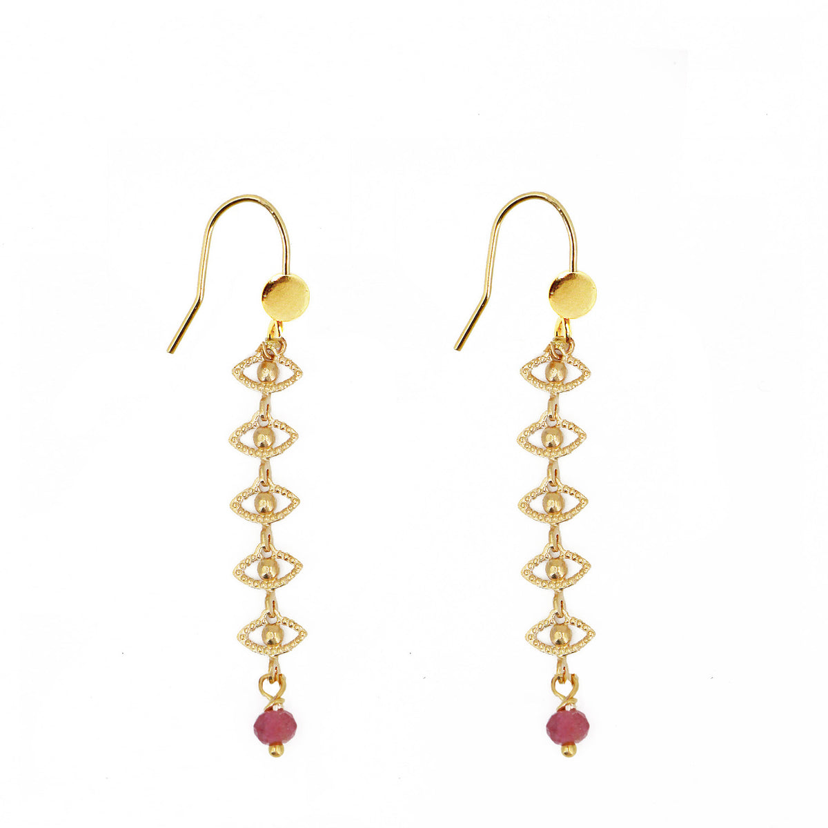 Bo Eyes - Or & Tourmaline Rose