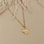 Collier Trèfle Billes - Or
