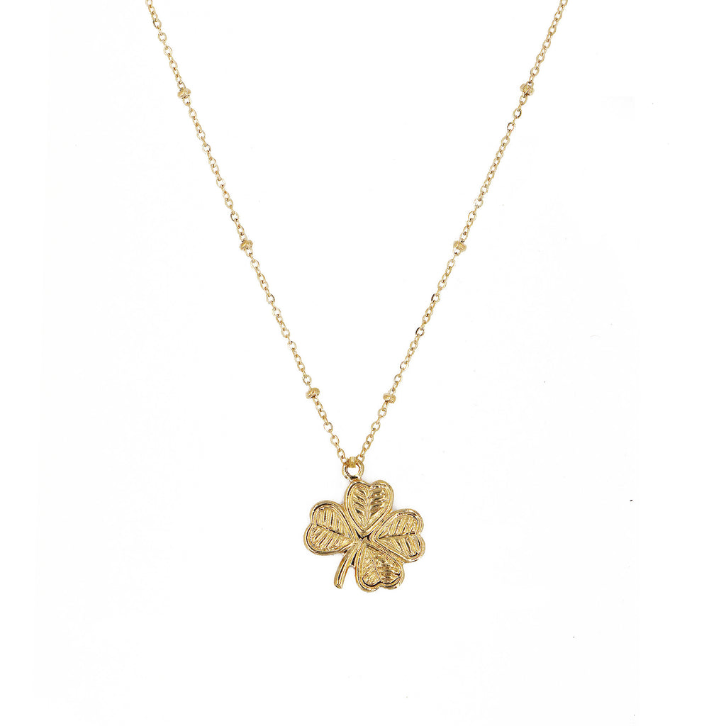 Collier Trèfle Billes - Or
