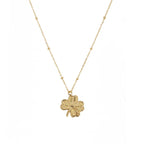 Collier Trèfle Billes - Or