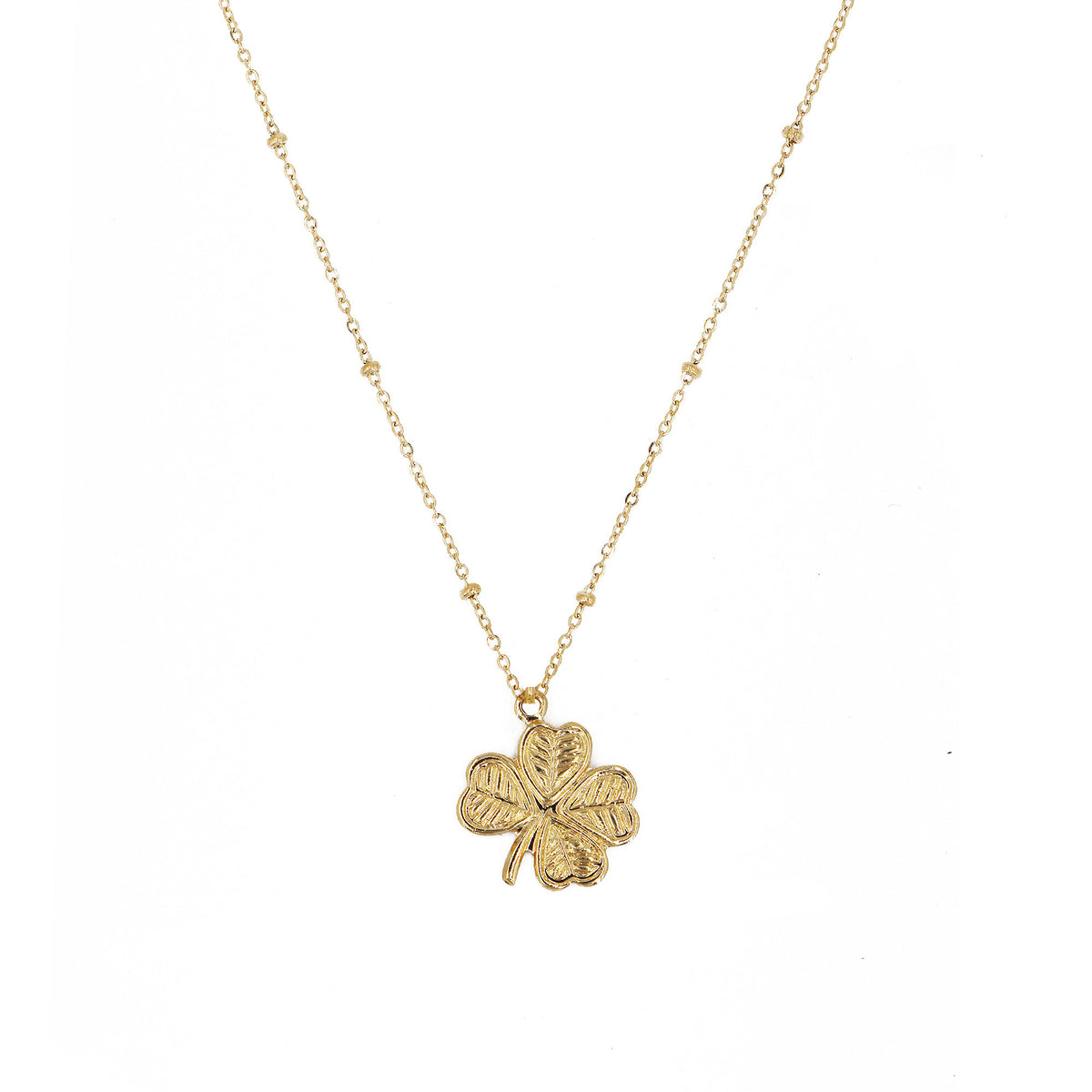 Collier Trèfle Billes - Or