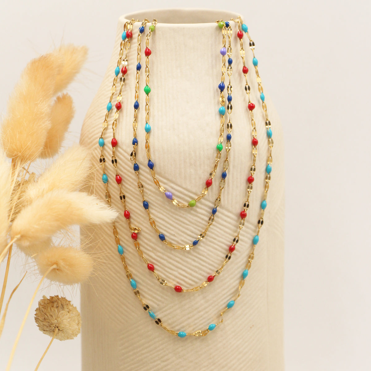 Collier Tuttifrutti - Or & Turquoise