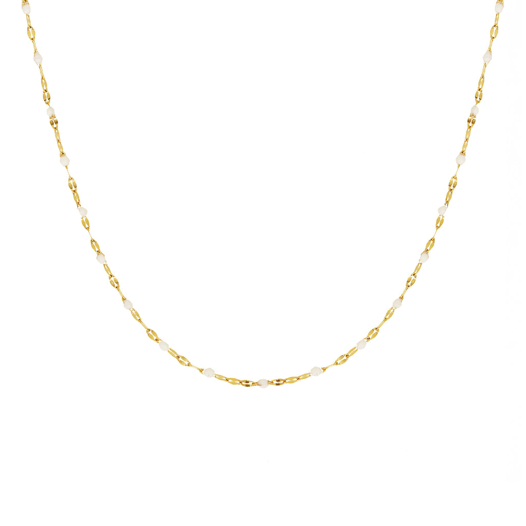 Collier Tuttifrutti - Or & Blanc