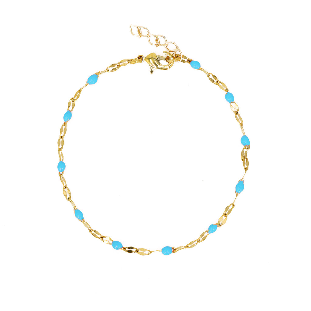 Bracelet Tuttifrutti - Or & Turquoise