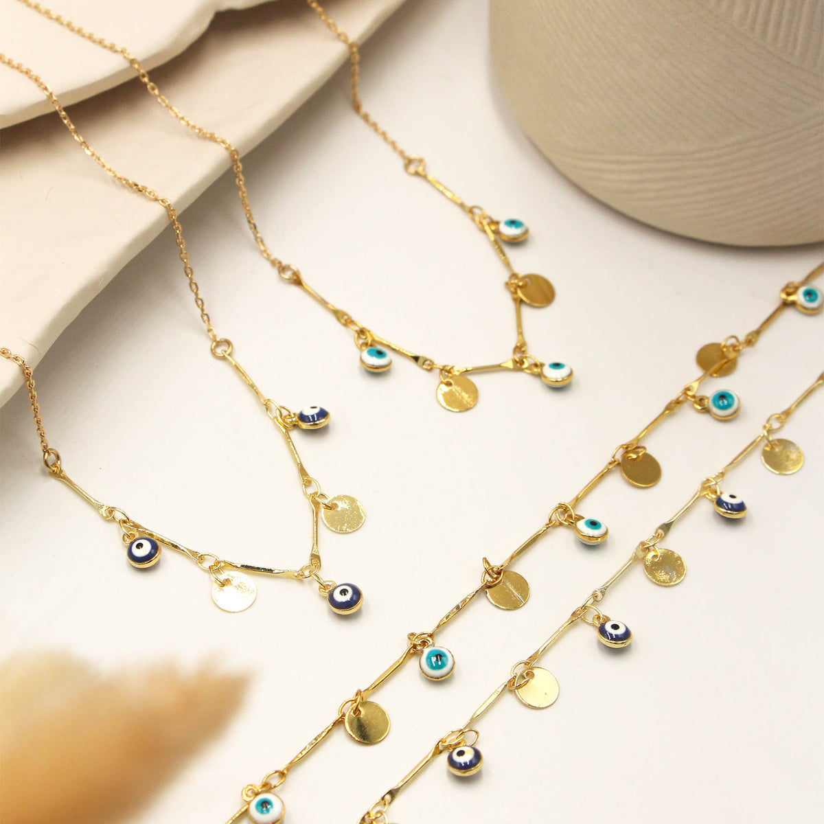 Bracelet Mini Eyes Marine - Or & Bleu