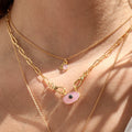 Collier Gaïa - Or & Quartz Rose