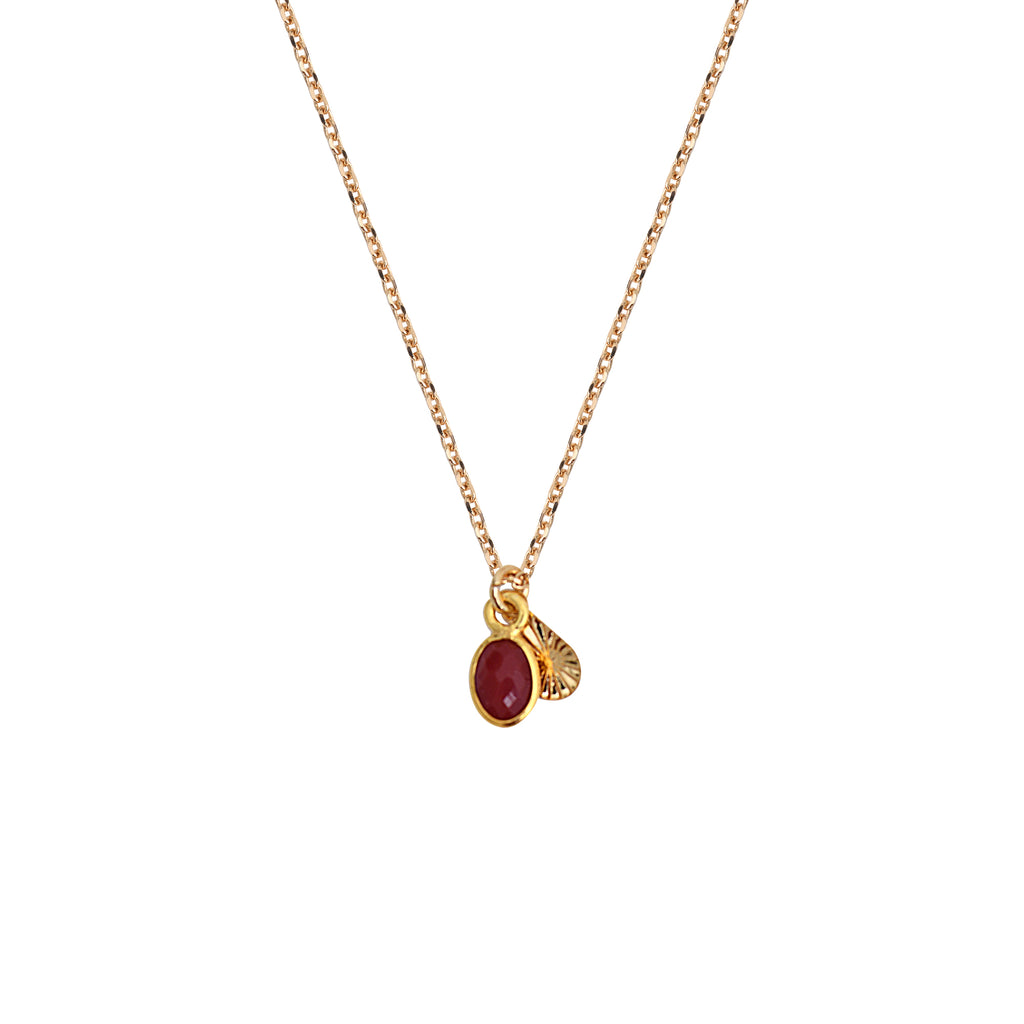 Collier Gaïa - Or & Grenat