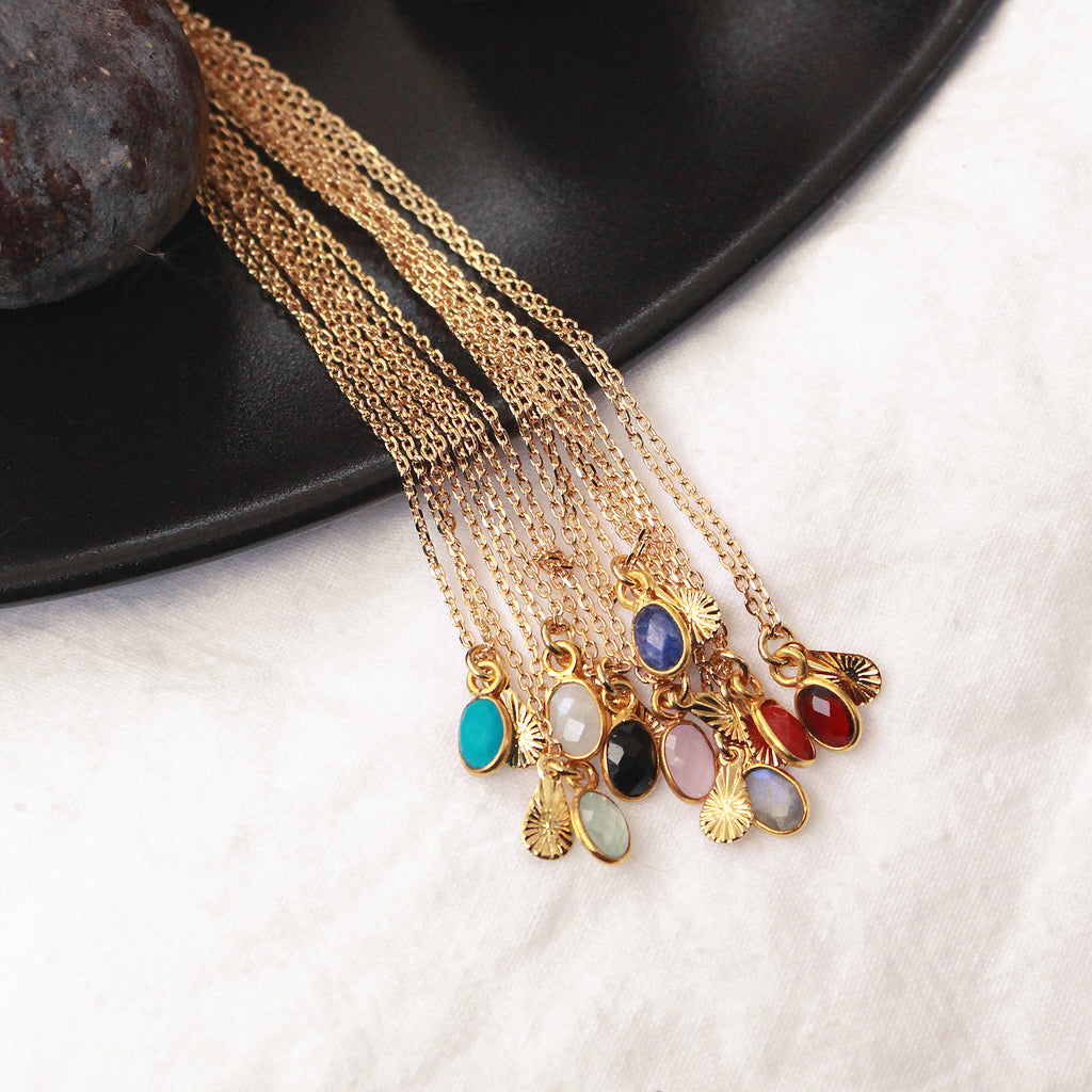 Collier Gaïa - Or & Onyx Noire