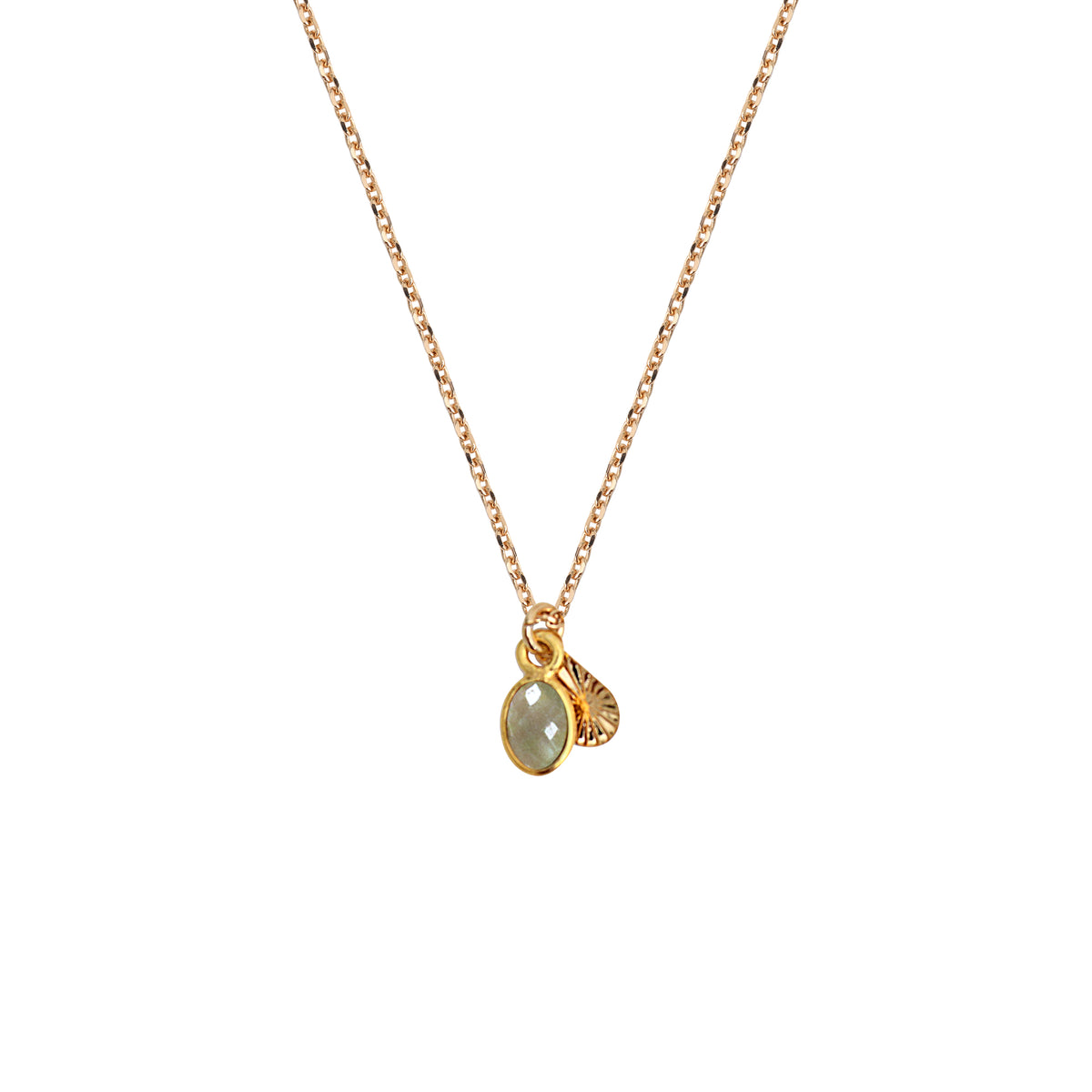 Collier Gaïa - Or & Calcedoine Aqua