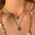 Collier Gaïa - Or & Turquoise