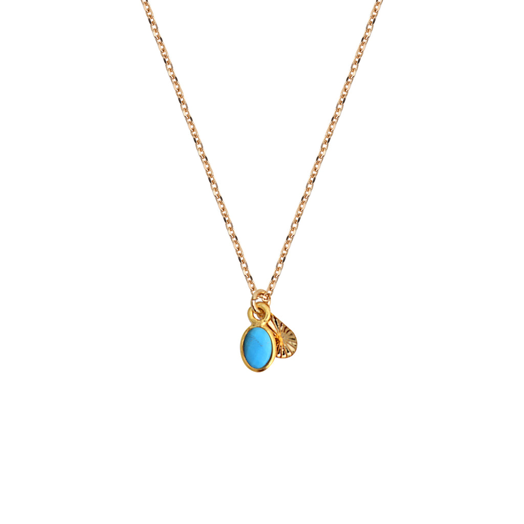 Collier Gaïa - Or & Turquoise